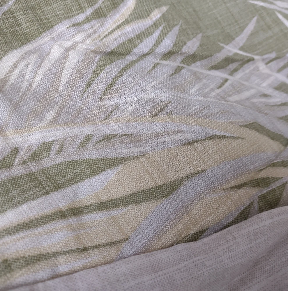 Tommy Bahama Cotton Tropical Palm Leaves Natural Green Beige Comforter